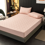 Feather Touch Quilted Bed Sheets With 2-Pillow Covers