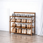 Multi-Use Foldable Wooden Shoe Storage Shelf (68cm)