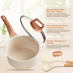 Maifan Stone Non-Stick Pot (White-18cm)