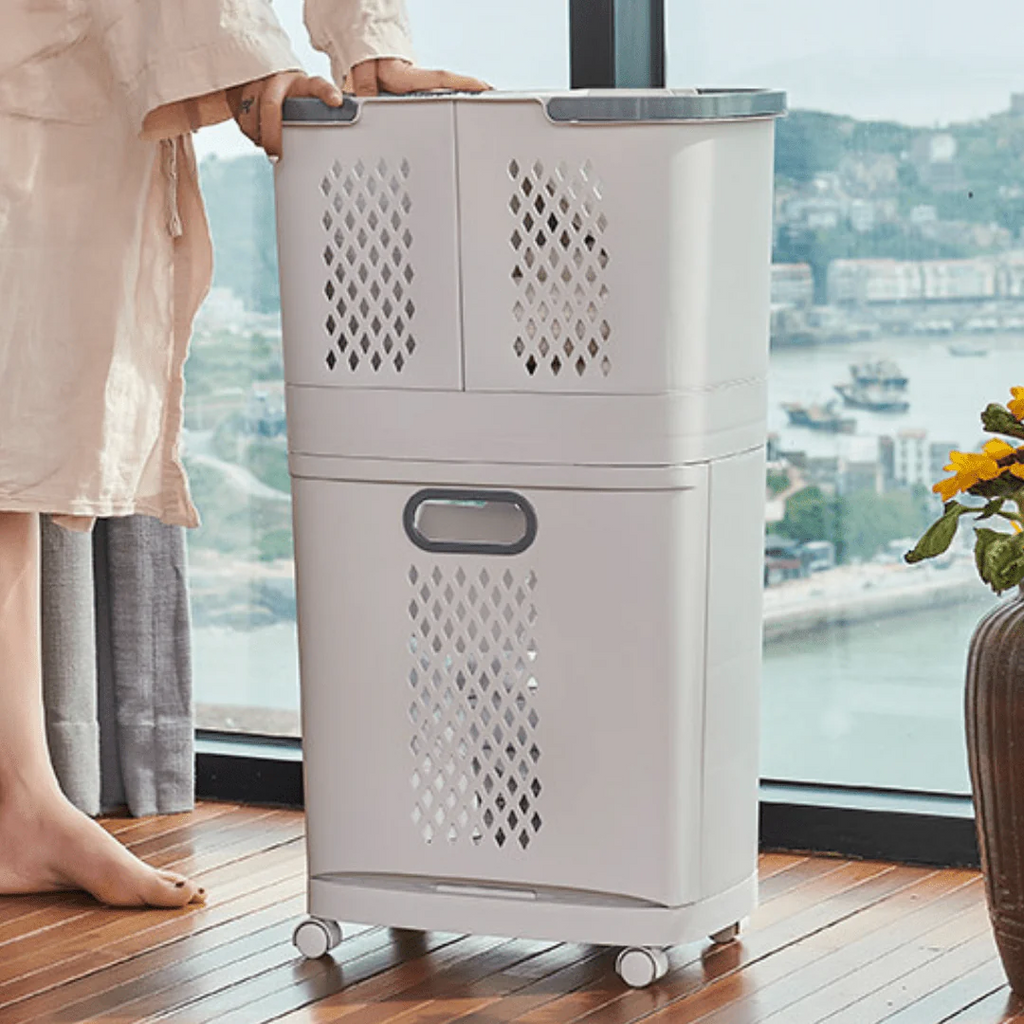 Multipurpose Detachable Laundry Basket Organizer with Wheels