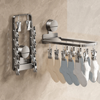 Carbon Steel Foldable Suction Cup Sock Drying Rack