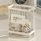 Multi-Purpose Household Plastic Storage Basket for Laundry with Wheels