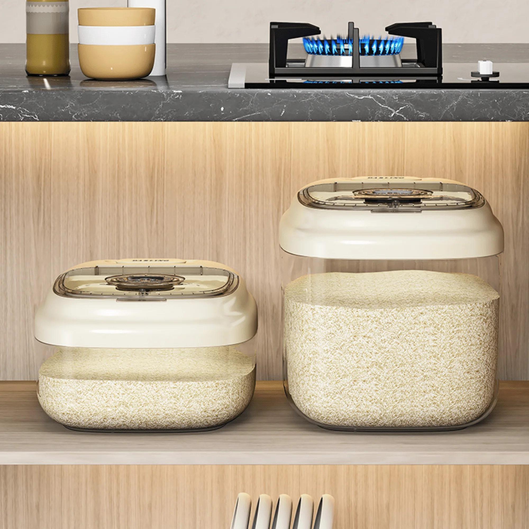 Multipurpose Rice Food Storage Container with Airtight Sealing Lid