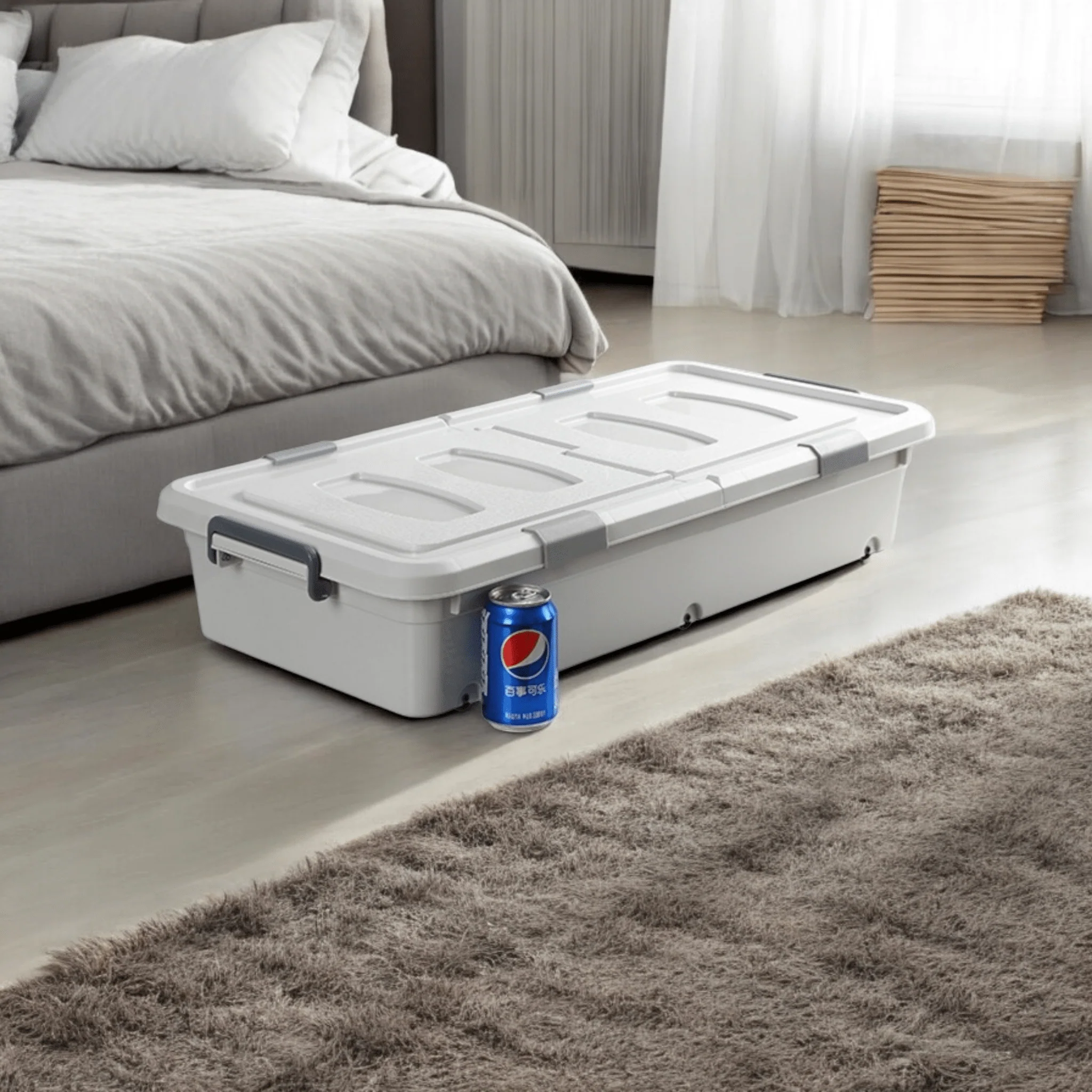 صندوق تخزين متعدد الوظائف ويا عجلات (تايرات)