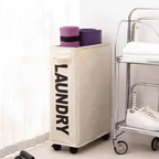 Rolling Laundry Basket with Wheels
