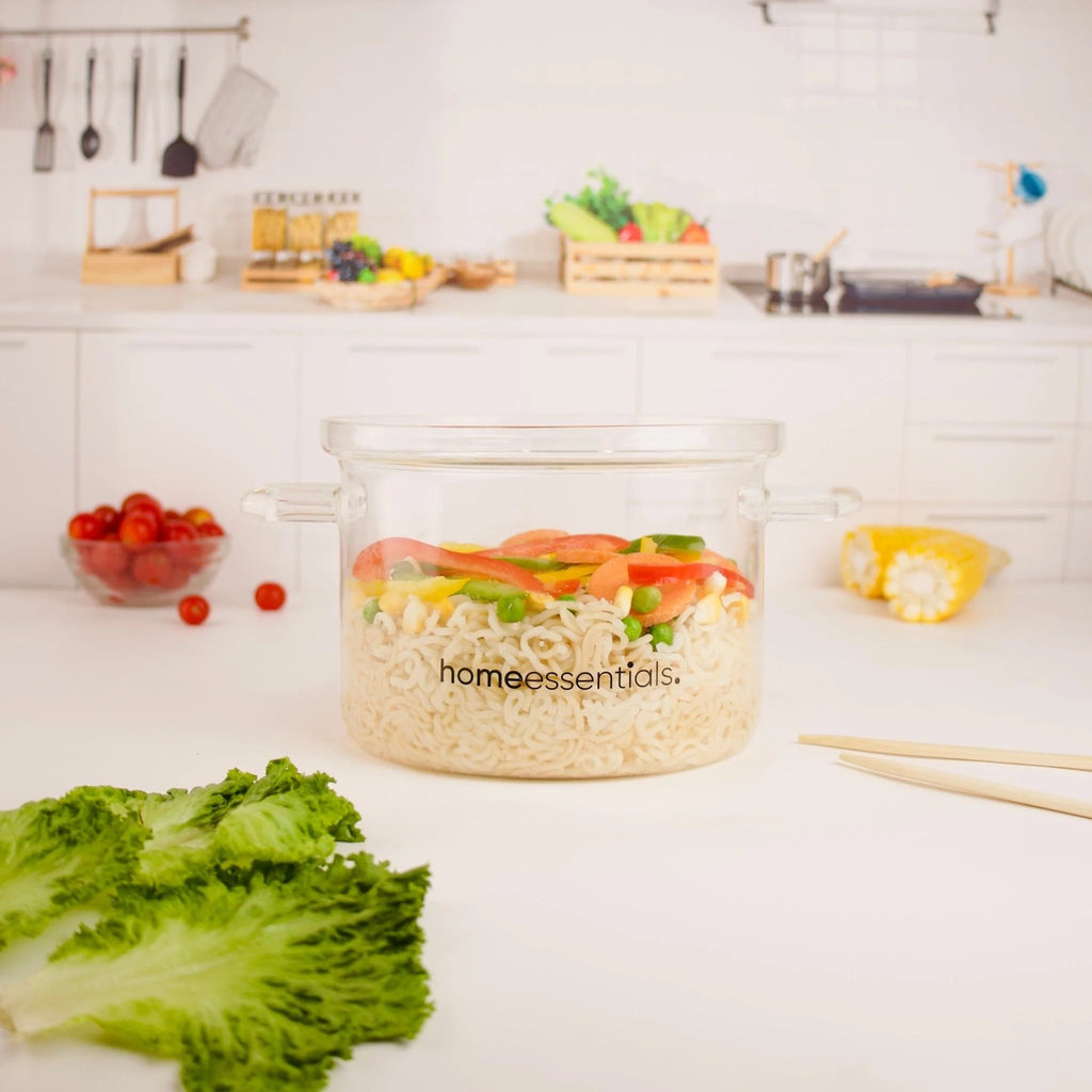 Multifunctional Borosilicate Glass and Stainless Steel Steamer Pot