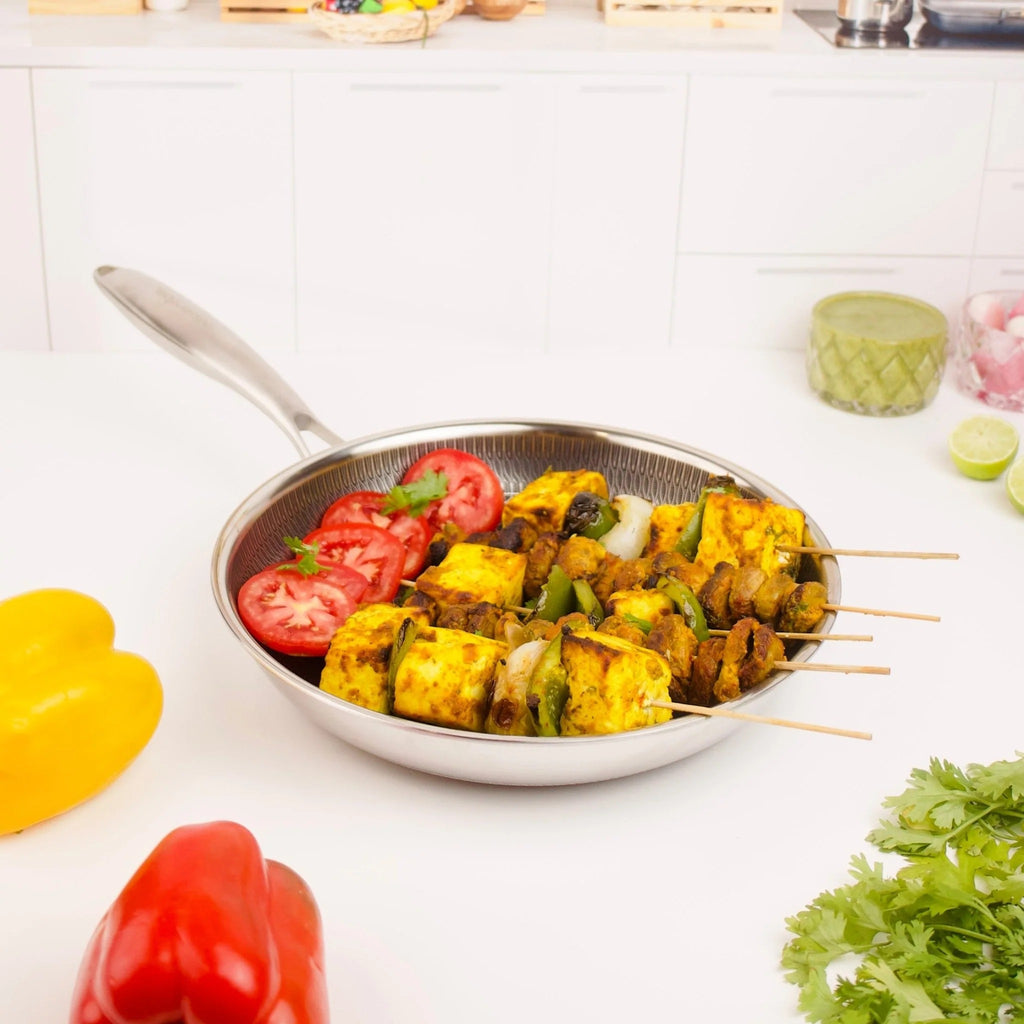 Multi-Purpose Stainless Steel Non-Stick Honeycomb Frying Pan(24cm)