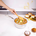 Stainless Steel Multi-Purpose Honeycomb Frying Pan With Lid(18cm)