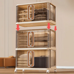 Multi-Purpose Plastic Large-Capacity Foldable Storage Cabinet with Double Doors