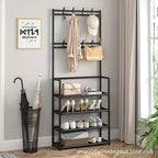 All-In-One Coat Hanger & Shoe Storage Shelf