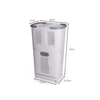 Multipurpose Detachable Laundry Basket Organizer with Wheels