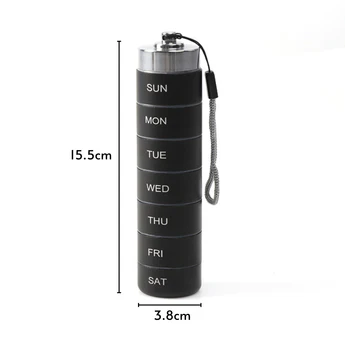 Aluminum Weekly Stackable 7-Day Medicine Container(Pack of 1)