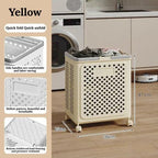 Multi-Purpose Plastic Foldable Laundry Basket with 360° Wheels