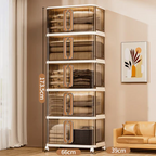 Multi-Purpose Plastic Large-Capacity Foldable Storage Cabinet with Double Doors