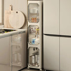 Multi-Purpose Foldable Rolling Storage Cabinet with Wheels (20cm)