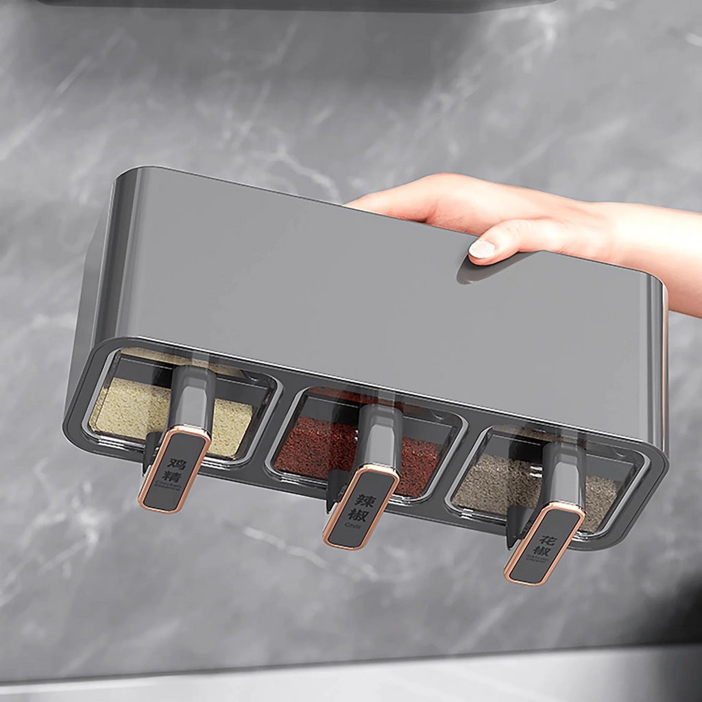 Wall-Mounted Punch-Free Seasoning Box Set