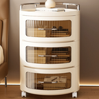 Multi-Layer Plastic Drawer Storage Cabinet with Wheels (43cm)