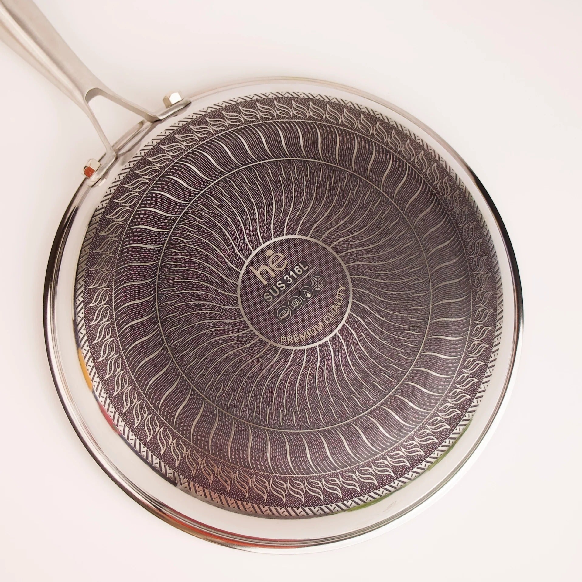 Multi-Purpose Stainless Steel Non-Stick Honeycomb Frying Pan(24cm)