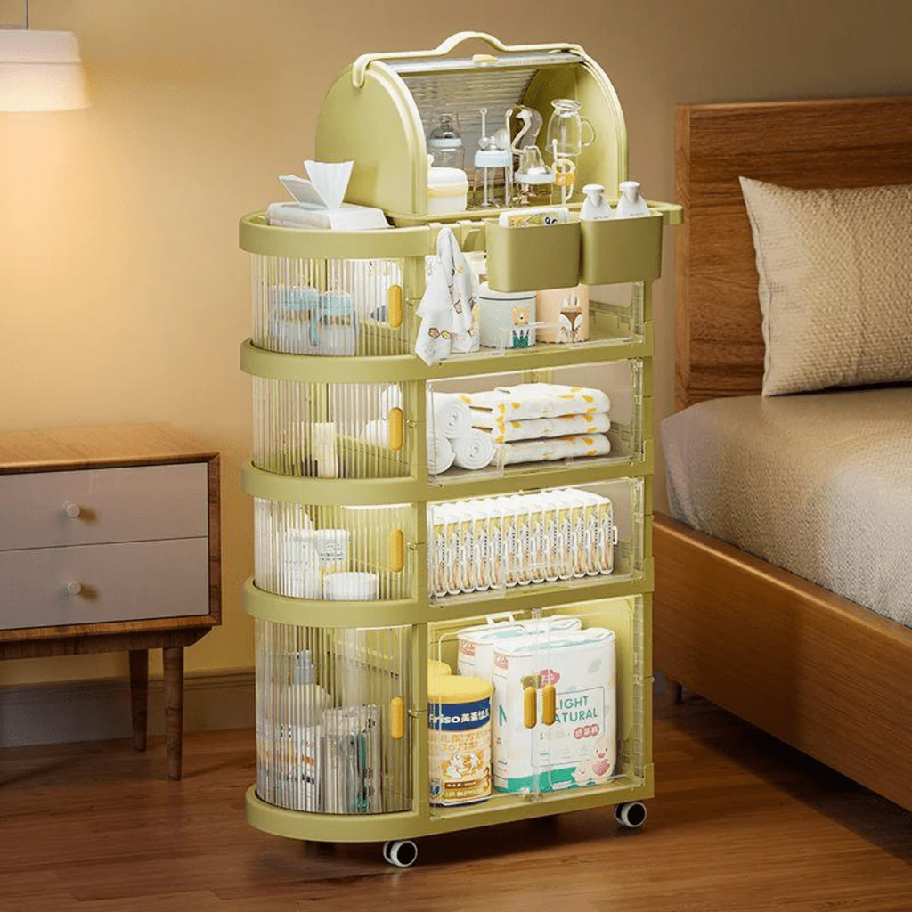 4 Tier Multi-Functional Storage Cart With Wheels