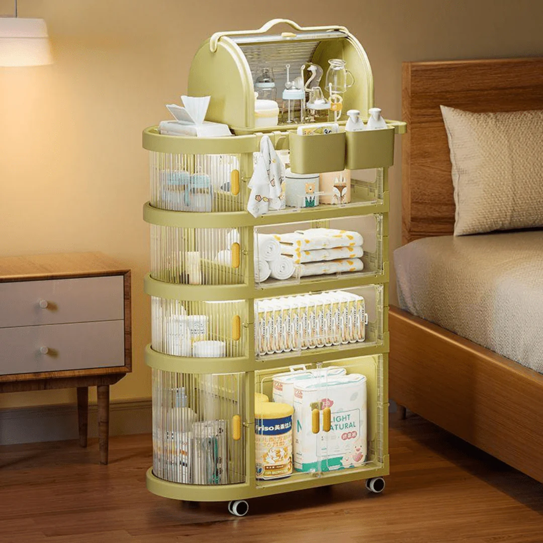 4 Tier Multi-Functional Storage Cart With Wheels