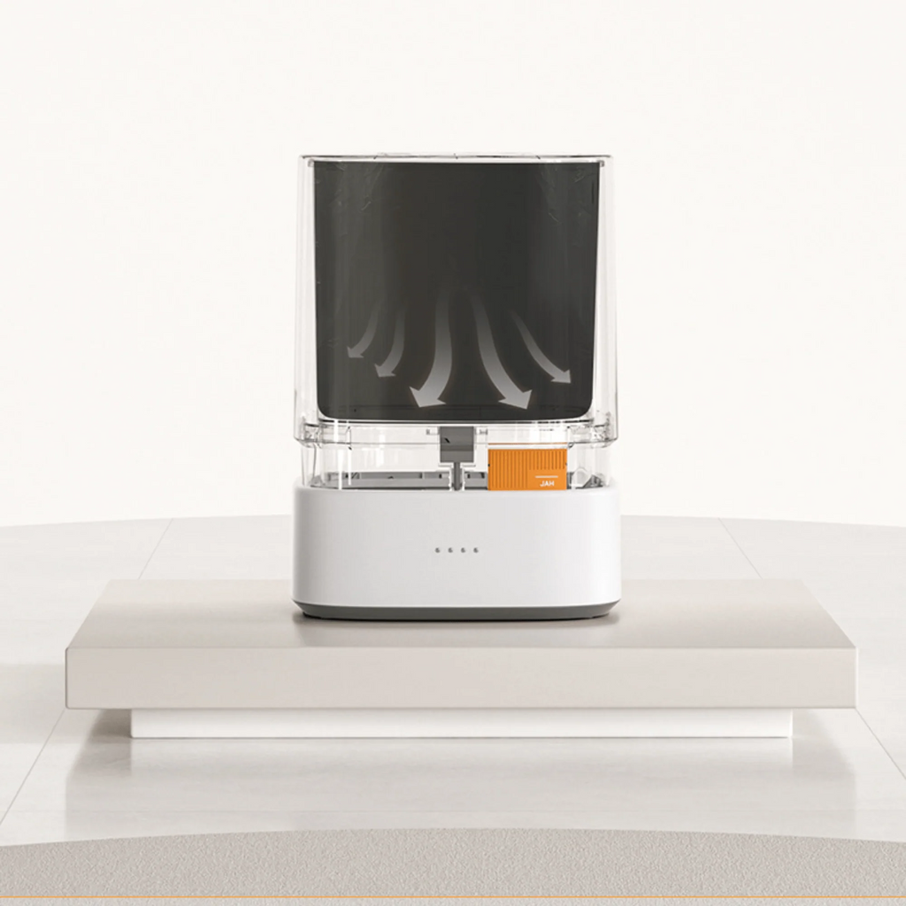 Multi-Functional Touch-Free Trash Can with Auto Bagging and Double Bucket(15Litre)