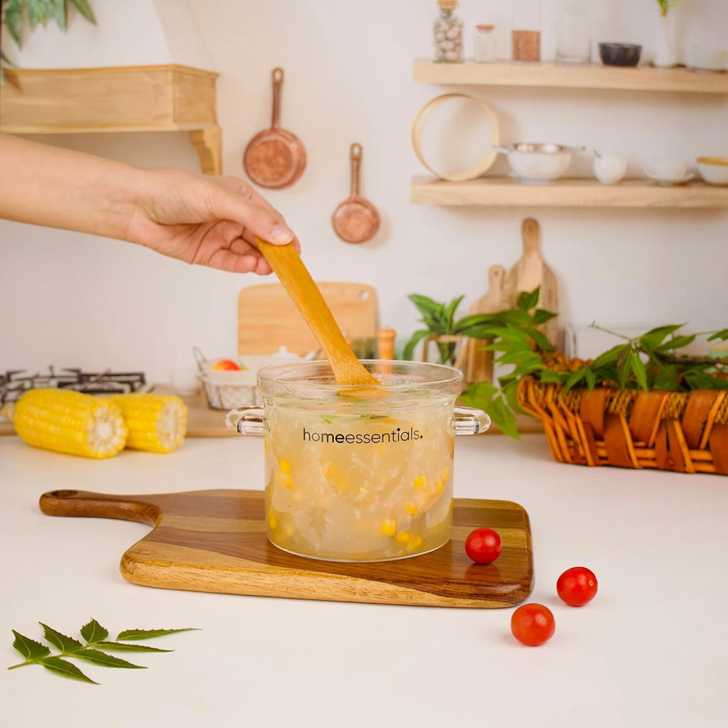 Multipurpose Transparent Borosilicate Cooking Pot (700 ml)