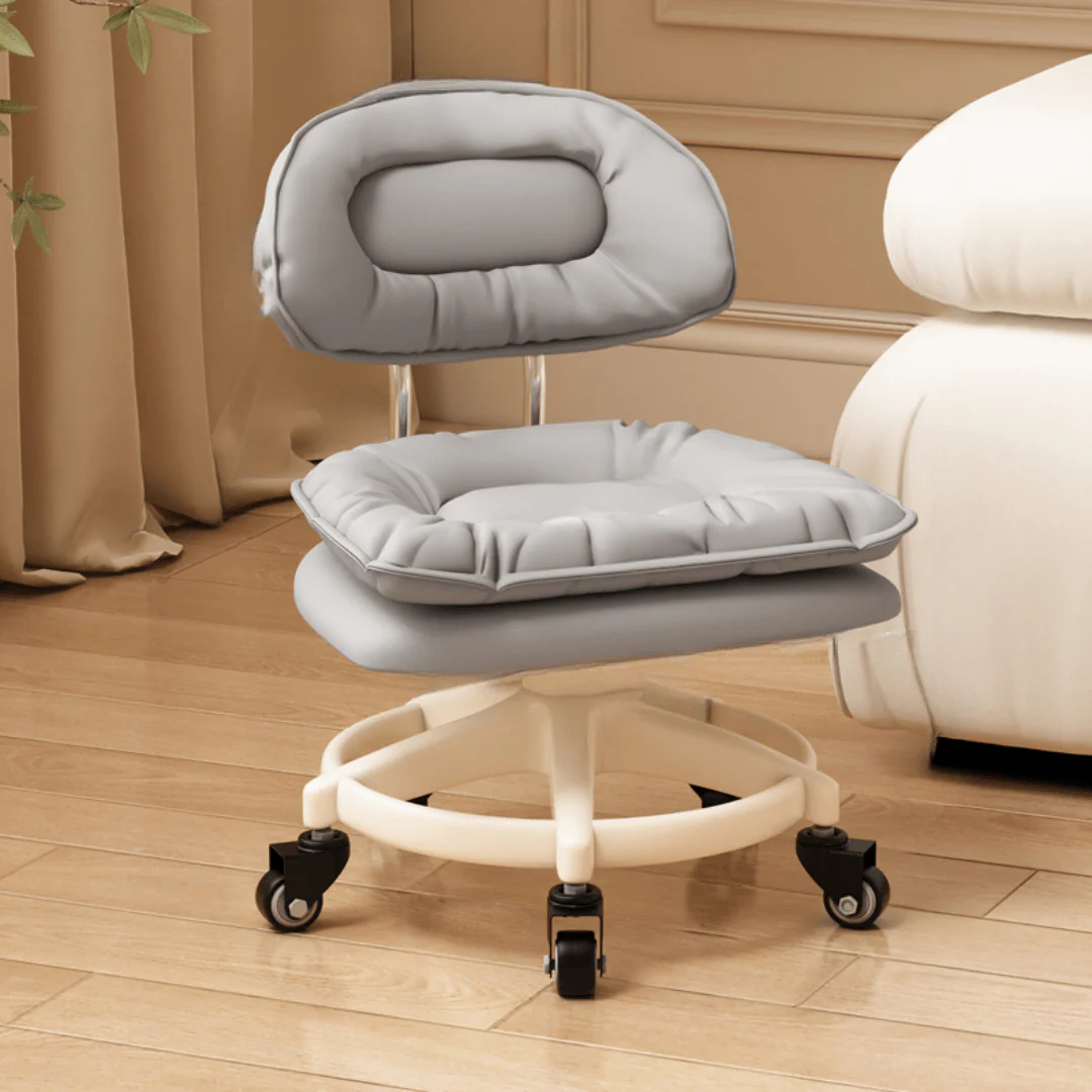 كرسي (مقعد) جلد PU مبطّن ناعم ومناسب لأكثر من شغلة ويفتر 360°