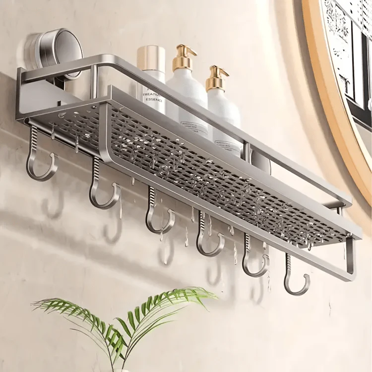 Punch-Free Bathroom Storage Rack (59cm)
