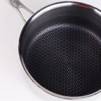 Stainless Steel Multi-Purpose Honeycomb Frying Pan With Lid(18cm)