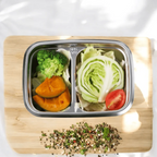 Multi-Purpose Stainless Steel 2-Compartment Food Storage Container
