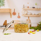 Multi-Purpose Transparent High Borosilicate Glass Pot with Lid