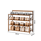 Multi-Use Foldable Wooden Shoe Storage Shelf (68cm)