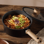 Titanium Non-Stick Induction Frying Pan with Glass Lid (24cm)