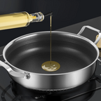 Stainless Steel Non-Stick Honeycomb Deepen Frying Pan (30cm)