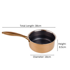Multi-Purpose Copper Core Honeycomb Frying Pan With Lid (18cm)