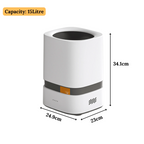 Multi-Functional Touch-Free Trash Can with Auto Bagging and Double Bucket(15Litre)