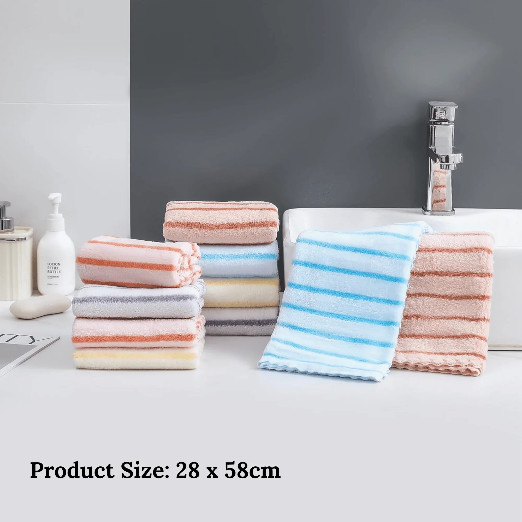 باكيت (مجموعة) خاوليات (مناشف) مايكرو-فايبر ناعمة وفخمة وتمتص الماي زين