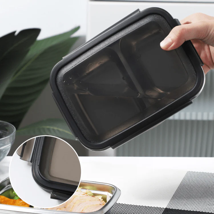 Multi-Purpose Stainless Steel 2-Compartment Food Storage Container