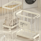 Multi-Purpose Household Plastic Storage Basket for Laundry with Wheels