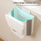 Space-Saving Folding Kitchen Trash Can with Lid(12L)