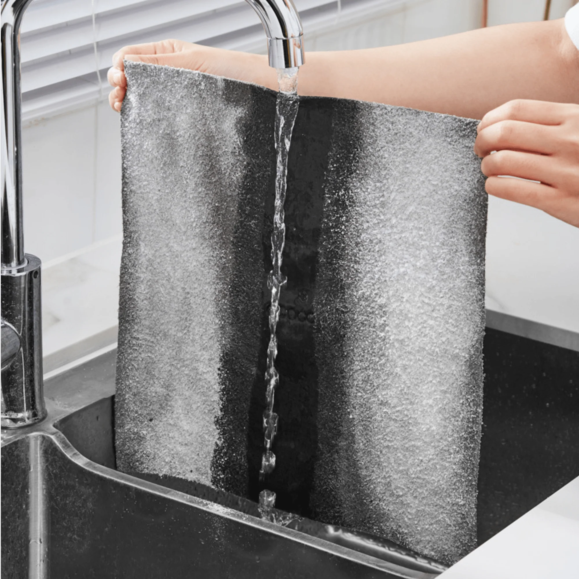 خرقة (قماش) تنظيف مايكرو-فايبر متعددة الأغراض وقابلة للاستعمال المتكرر وبدون وَبَر (خيوط ناعمة)