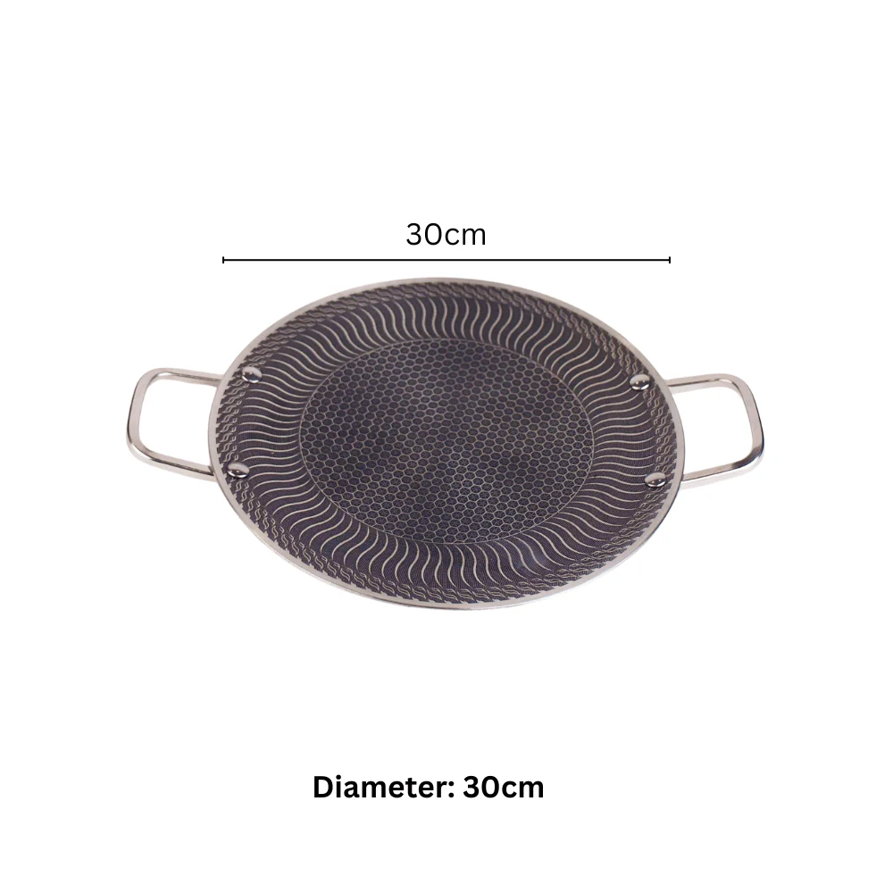 Stainless Steel Honeycomb Multi-Purpose Pan & Tray with Handle (30cm)