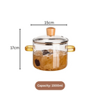 Multipurpose Borosilicate Glass Cooking Pot(1500ml)