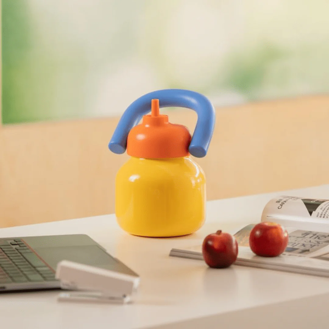 Stainless Steel Vacuum Insulated Water Thermos with Straw(1000ml)