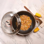 Stainless Steel Multipurpose Honeycomb Non-Stick Frying Pan with Lid(34cm)