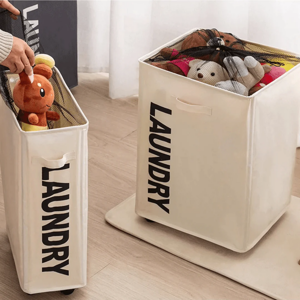 Rolling Laundry Basket with Wheels