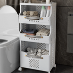 Multipurpose Multi-Layer Foldable Rolling Laundry and Storage Basket