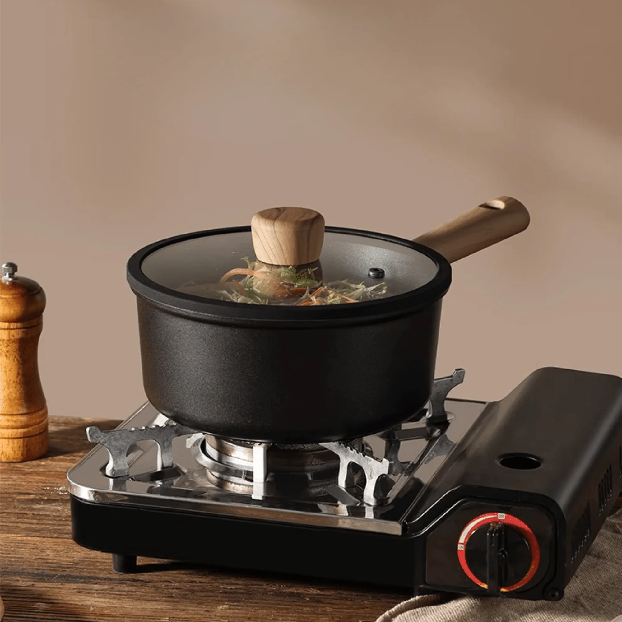 Multi-Purpose Titanium Non-Stick Cooking Pot with Lid (20cm)