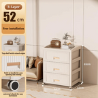 Plastic Multi-Layer Drawer Storage Cabinet with Wheels (52cm)