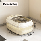Multipurpose Rice Food Storage Container with Airtight Sealing Lid